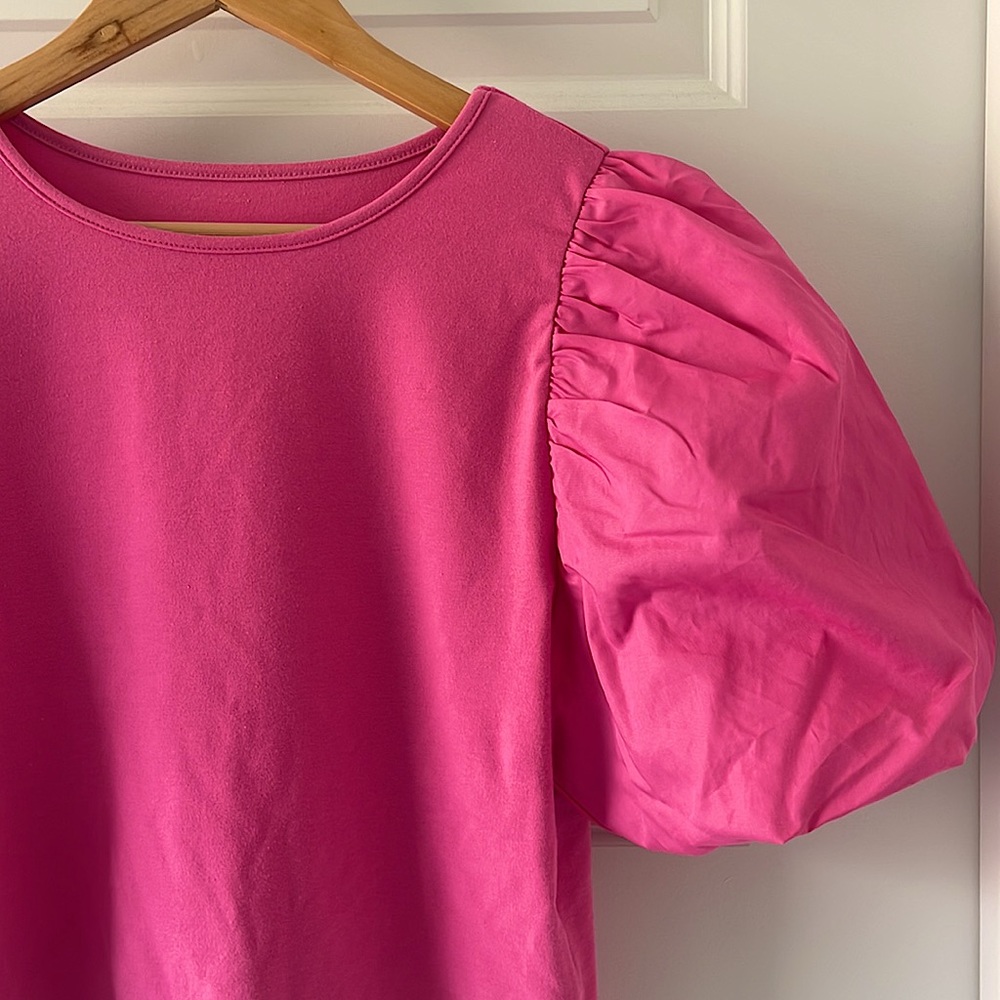 Pink Puff Sleeve Top